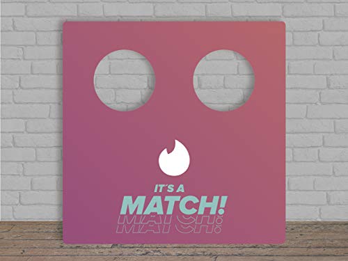 Fotokarton Tinder | 90 x 90 cm | Kostengünstig und Original | Photocall gestanzt von Oedim