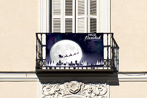 Oedim Balkonplane Frohe Weihnachten | 100 x 70 cm | inklusive 6 kleinen Metallösen, Metall, Farben, 100x70cm Oedim Balkonplane Frohe Weihnachten | 100 x 70 cm | inklusive 6 kleinen Metallösen, Metall, Farben, 100x70cm von Oedim