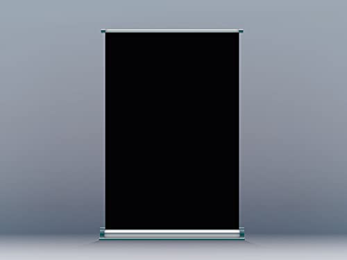 Oedim Roll Up Chrom Schwarz, 120 x 200 cm, Druck inkl. maximaler Druckqualität, Anti-Kurven, Anti-Schaukel, Werbeaufsteller von Oedim