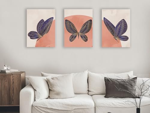 Oedim Set mit 3 Bildern, goldene Schmetterlinge und Sonne, 30 x 40 cm, PVC, 5 mm, Wanddekoration, elegant und leicht Oedim Set mit 3 Bildern, goldene Schmetterlinge und Sonne, 30 x 40 cm, PVC, 5 mm, Wanddekoration, elegant und leicht von Oedim