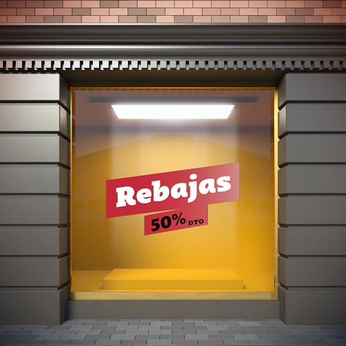 Oedim Vinyl-Aufkleber für Schaufenster, Rot, 80 x 44 cm, Dekorieren Sie Ihr Schaufenster, Aufkleber für Schaufenster, Business-Aufkleber von Oedim