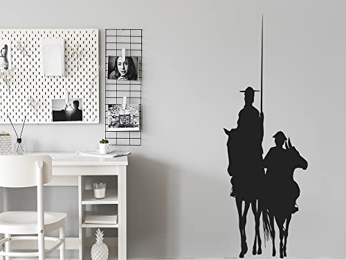 Oedim Wandtattoo Don Quijote und Sancho | 100 x 40 cm | robuster und einfacher Aufkleber | mehrfarbig | dekorativer Aufkleber von Oedim