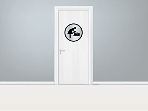 Schildes señaletica Aufkleber für Tür Selbstklebend Wickelauflage Fonds grau | Klebefolie Sticker Aufkleber | 18 x 18 cm strapazierfähiges von Oedim