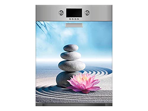 Vinyl für Geschirrspüler, weiße Steine, Lotusblüte und Sand Zen | verschiedene Größen 65 x 75 cm | robuster und einfacher Aufkleber | Dekorativer Aufkleber für professionelles Design Vinyl für Geschirrspüler, weiße Steine, Lotusblüte und Sand Zen | verschiedene Größen 65 x 75 cm | robuster und einfacher Aufkleber | Dekorativer Aufkleber für professionelles Design von Oedim
