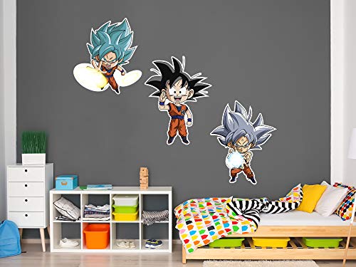 Wandaufkleber aus Vinyl, Dragon Ball Super Fases Goku | Offizielles Produkt | 100 x 60 cm | Originalprodukte | Vinyl-Aufkleber | Dekoration | DBS Wandaufkleber aus Vinyl, Dragon Ball Super Fases Goku | Offizielles Produkt | 100 x 60 cm | Originalprodukte | Vinyl-Aufkleber | Dekoration | DBS von Oedim