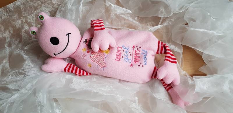 Frosch, Namenskissen, Geburtstag, Weihnachten, Wärmekissen, Waschbare Außenhülle Fleece, Innenkissen Bio-Baumwolle Mit Bio-Rapssamen von Oelbachkram