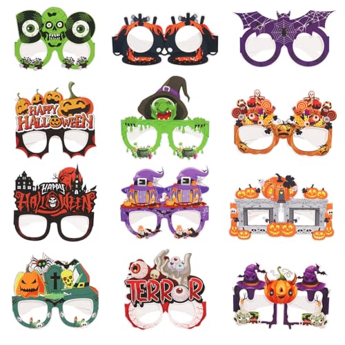 Oemmn Halloween Brille Set: 24 Stück Klassische Halloween-Partybrille, Foto Requisiten, Party Dekoration, Geschenke - Orange, Rund, Papier, Klassisch Oemmn Halloween Brille Set: 24 Stück Klassische Halloween-Partybrille, Foto Requisiten, Party Dekoration, Geschenke - Orange, Rund, Papier, Klassisch von Oemmn