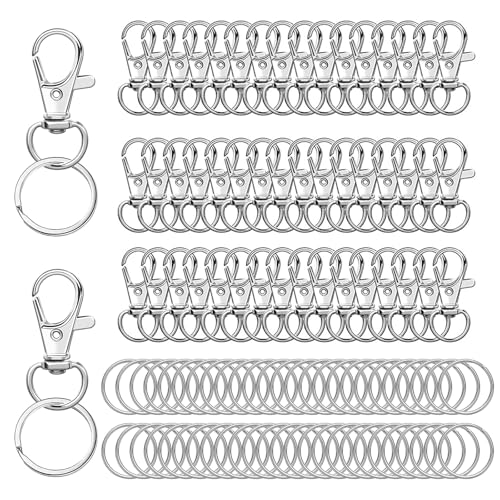 Oenothera 100 Stücke Schlüsselanhänger Clip Haken, Schlüsselringe, Kleiner Metall-Drehgelenk für Schmuck DIY Handwerk Schlüsselbund Oenothera 100 Stücke Schlüsselanhänger Clip Haken, Schlüsselringe, Kleiner Metall-Drehgelenk für Schmuck DIY Handwerk Schlüsselbund von Oenothera