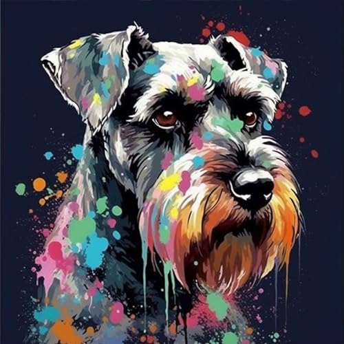 OfFsum Malen nach Zahlen, cooler Schnauzer Hund 04, für Erwachsene und Kinder, DIY-Ölgemälde, Geschenk-Kits, vorgedruckte Leinwand, Kunst, Heimdekoration, 40,6 x 50,8 cm, rahmenlos OfFsum Malen nach Zahlen, cooler Schnauzer Hund 04, für Erwachsene und Kinder, DIY-Ölgemälde, Geschenk-Kits, vorgedruckte Leinwand, Kunst, Heimdekoration, 40,6 x 50,8 cm, rahmenlos von OfFsum