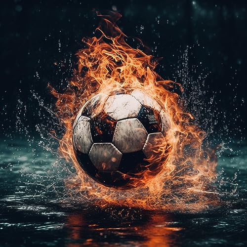 OfFsum Malen nach Zahlen Kunst Flamme Fußball 9 für Erwachsene und Kinder DIY Ölgemälde Geschenk-Kits vorgedruckt Leinwand Kunst Heimdekoration 40,6 x 50,8 cm rahmenlos OfFsum Malen nach Zahlen Kunst Flamme Fußball 9 für Erwachsene und Kinder DIY Ölgemälde Geschenk-Kits vorgedruckt Leinwand Kunst Heimdekoration 40,6 x 50,8 cm rahmenlos von OfFsum