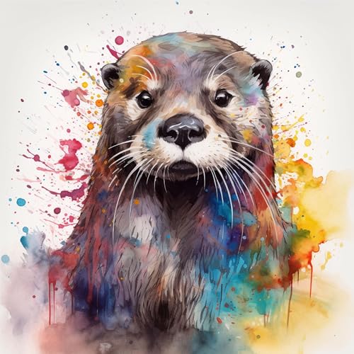 OfFsum Malen nach Zahlen für Erwachsene und Kinder, DIY-Malset mit 40 x 50 cm vorgedruckten, strukturierten Kunstleinwand-Acrylfarben und 3 Pinseln, ideal für Anfänger, Aquarell, Otter Tier 4 OfFsum Malen nach Zahlen für Erwachsene und Kinder, DIY-Malset mit 40 x 50 cm vorgedruckten, strukturierten Kunstleinwand-Acrylfarben und 3 Pinseln, ideal für Anfänger, Aquarell, Otter Tier 4 von OfFsum