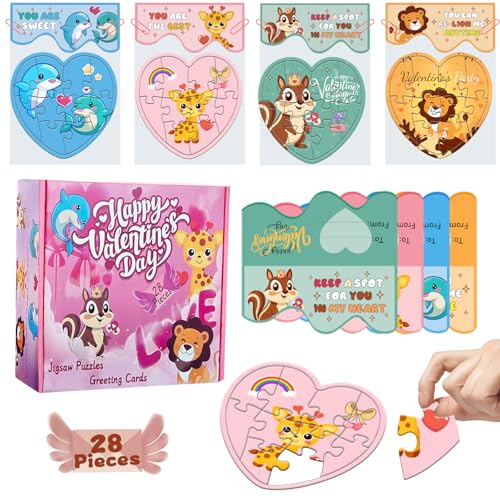 Valentinstagskarten für Kinder, Schule, Herz-Puzzle-Set, Kleinkinder, Valentinstagsgeschenke – Klassenzimmer-Austauschpreise, Valentinstag, Party, Gastgeschenk, Spielzeug für Jungen und Mädchen im Valentinstagskarten für Kinder, Schule, Herz-Puzzle-Set, Kleinkinder, Valentinstagsgeschenke – Klassenzimmer-Austauschpreise, Valentinstag, Party, Gastgeschenk, Spielzeug für Jungen und Mädchen im von Offerife