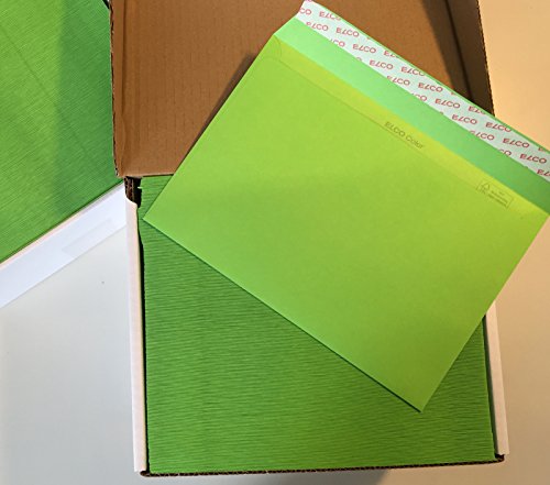 250 grüne Kuverts, Intensivgrün, C5 = 229 x 162 mm, mit Haftklebestreifen, 100 g/qm von Office Color