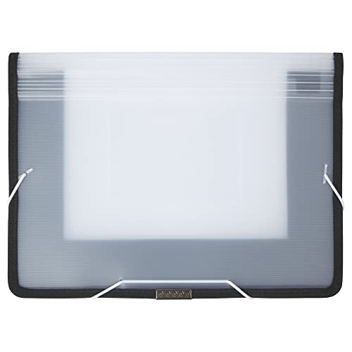 Office Depot® Marke Polyurethan Basic Erweiterung Geldbörse 1 Tasche Erweiterung 8,9 cm 21,6 cm x 27,9 cm Buchstabe transparent / schwarz 1 Stück von Office Depot