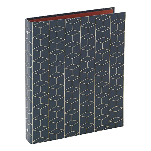 Office Depot Brand Fashion Ringbuch mit 3 Ringen, 2,5 cm runde Ringe, blau/gold Office Depot Brand Fashion Ringbuch mit 3 Ringen, 2,5 cm runde Ringe, blau/gold von Office Depot