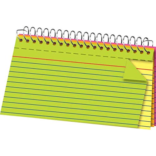 Office Depot Karteikarten mit Spiralbindung, 7,6 x 12,7 cm, leuchtende Farben, 100 Stück Office Depot Karteikarten mit Spiralbindung, 7,6 x 12,7 cm, leuchtende Farben, 100 Stück von Office Depot