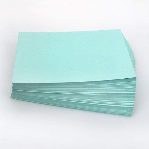 Karteikarten, 190 g, blanco, 100 Stück (blau, DIN A5) von Office Line