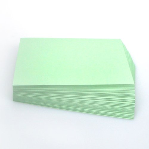 Karteikarten, 190 g, blanco, 100 Stück (grün, DIN A5) von Office Line