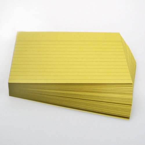 Office Line Karteikarten, gelb, 190 g, DIN A5, 100 Stück, liniert, Art.Nr.: 770294 von Office Line