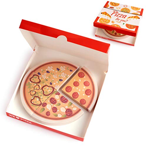 OfficeTree 5 x Haftnotiz Block Pizza je 90 Blatt – Für Studenten und als Büro Gadgets – Sticky Notes Pizza im To go Karton von OfficeTree