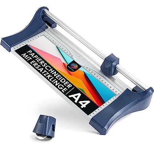 OfficeTree Papierschneider inkl. 1 Ersatzklinge - manuelles Schneidegerät für Papier DIN A4-8 Blatt Schneidemaschine Papier aus Metall - Rutschfeste Anwendung dank Feststell-Lasche OfficeTree Papierschneider inkl. 1 Ersatzklinge - manuelles Schneidegerät für Papier DIN A4-8 Blatt Schneidemaschine Papier aus Metall - Rutschfeste Anwendung dank Feststell-Lasche von OfficeTree