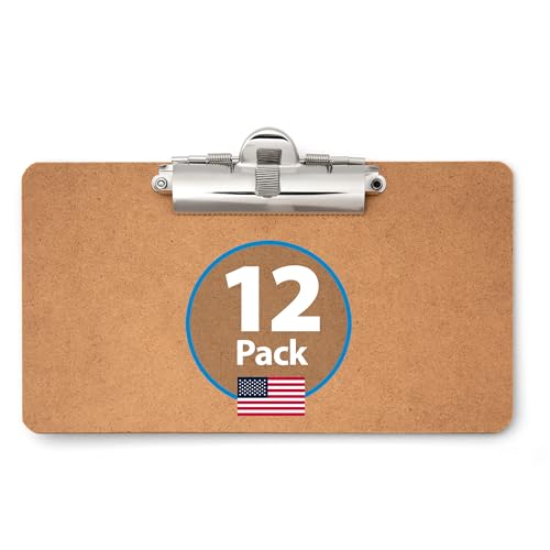 Officemate 12,7 x 22,9 cm Klemmbrett für Quittungen, flacher Metallclip und Stifthalter an der Seite, Memo-Größe für Restaurants, Hotels, Lebensmittel-LKW, Bars, Schulen und andere Veranstaltungsorte von Officemate
