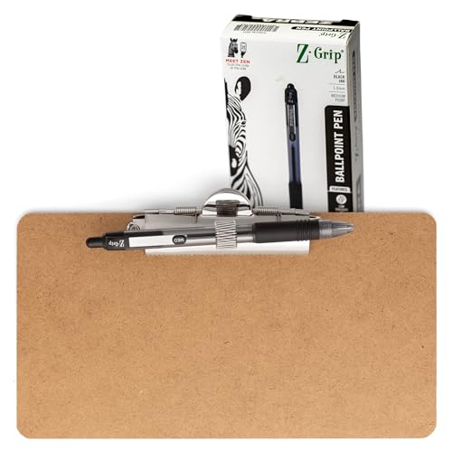 Officemate 12,7 x 22,9 cm Klemmbrett für Quittungen, flacher Metallclip und Stifthalter an der Seite, Memo-Größe für Restaurants, Hotels, Lebensmittel-LKW, Bars, Schulen und andere Veranstaltungsorte von Officemate