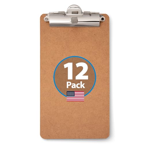 Officemate 12,7 x 22,9 cm Klemmbrett für Quittungen, flacher Metallclip und Stifthalter auf der Oberseite, Memo-Größe für Restaurants, Hotels, Lebensmittel-LKW, Bars, Schulen und andere von Officemate