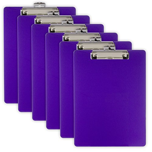 Officemate Recycled Plastic Clipboard, Letter Size, Purple, Pack of 6 (83085) von Officemate