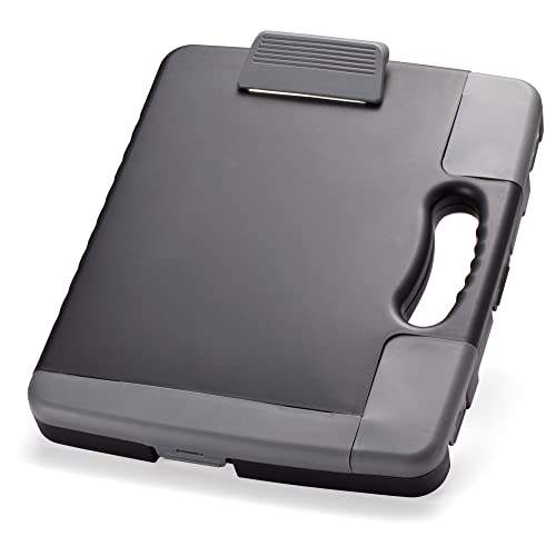 Portable Storage Clipboard Case, 3/4" Capacity, Holds 9w x 12h, Charcoal von Officemate