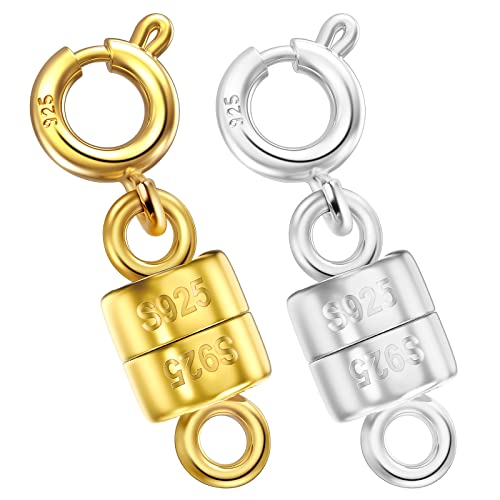 Magnetverschlüsse aus 925 Sterling Silber mit Magnetverschluss für Armbänder und Kettenverlängerung (Made in Italy) von Ofiuny