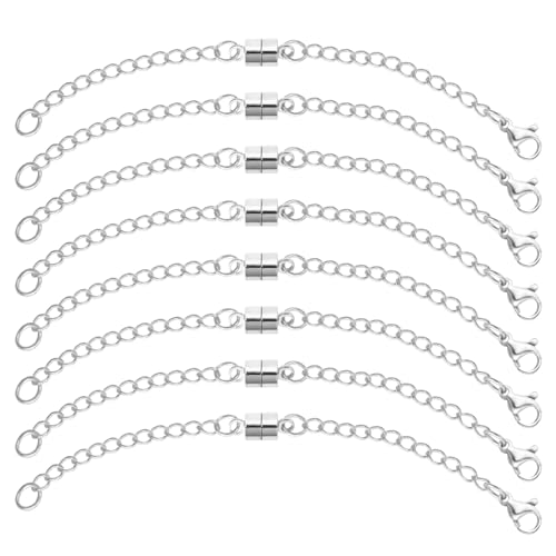Ofiuny Halskettenverlängerung, magnetischer Halskettenverschluss, verstellbare silberne Kettenverlängerungen mit Magnetverschlüssen Ofiuny Halskettenverlängerung, magnetischer Halskettenverschluss, verstellbare silberne Kettenverlängerungen mit Magnetverschlüssen von Ofiuny
