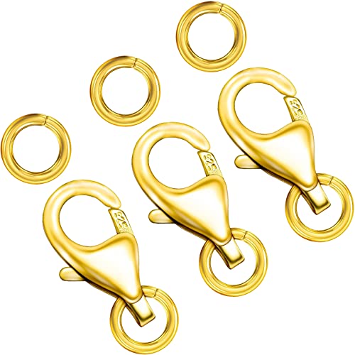 Ofiuny Karabinerverschlüsse für Schmuckherstellung, S925 Karabinerverschluss mit Biegeringe für selbstgemachte Halsketten, Armbänder, 925er Sterlingsilber, hergestellt in Italien Ofiuny Karabinerverschlüsse für Schmuckherstellung, S925 Karabinerverschluss mit Biegeringe für selbstgemachte Halsketten, Armbänder, 925er Sterlingsilber, hergestellt in Italien von Ofiuny