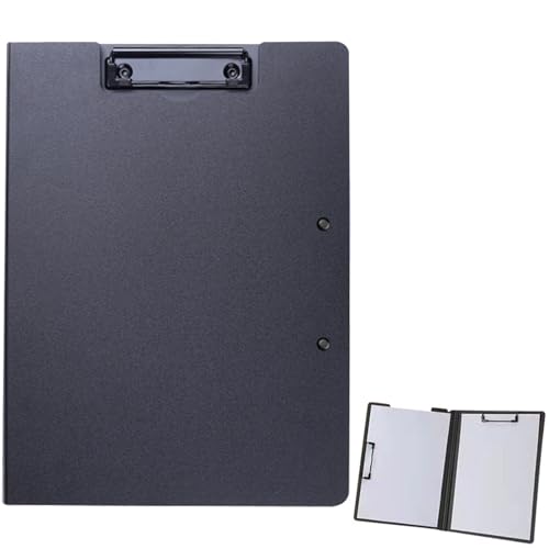 Ogetok A4 Faltbare Zwischenablage, 360-Grad-Abdeckung Zwischenablage Dateiordner, Kunststoff Buchstabenformat Binder Clip Board mit vertikalen Doppelclips Metallclip für Büro/Arbeit/Lehrer, Schwarz Ogetok A4 Faltbare Zwischenablage, 360-Grad-Abdeckung Zwischenablage Dateiordner, Kunststoff Buchstabenformat Binder Clip Board mit vertikalen Doppelclips Metallclip für Büro/Arbeit/Lehrer, Schwarz von Ogetok