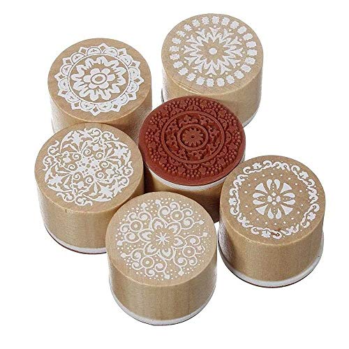 Ogquaton 6 STÜCKE Retro Runde Form Holz Stempel Einzigartige Lochmuster DIY Bastelbedarf Kreative und Nützliche Ogquaton 6 STÜCKE Retro Runde Form Holz Stempel Einzigartige Lochmuster DIY Bastelbedarf Kreative und Nützliche von Ogquaton