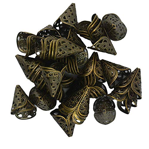Ogquaton Blumenförmige Perle Filigrane Blumenschale Geformte Perlenkappen Caps DIY Zubehör für Schmuckherstellung Bronze 50 Pcs Ogquaton Blumenförmige Perle Filigrane Blumenschale Geformte Perlenkappen Caps DIY Zubehör für Schmuckherstellung Bronze 50 Pcs von Ogquaton