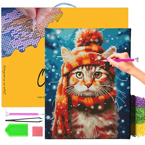 Oh Art! Diamond Painting Diamantmosaik Diamant Bilder Set 5D Mit Rahmen DIY Stickerei Nach Zahlen Erwachsene Leinwand 30 x 40 cm Kätzchen mit Mütze Oh Art! Diamond Painting Diamantmosaik Diamant Bilder Set 5D Mit Rahmen DIY Stickerei Nach Zahlen Erwachsene Leinwand 30 x 40 cm Kätzchen mit Mütze von Oh Art!