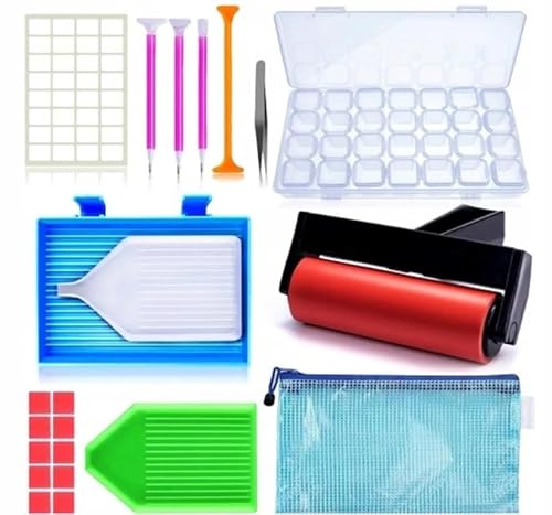 Oh Art! Diamond Painting Zubehör Accessories Aufbewahrung Werkzeug Set Kit Diamantmalerei Stifte Pinzette Kunststoffplatten Aufkleber Spatel Kleber Aufbewahrungstasche Diamantmalrolle DIY Oh Art! Diamond Painting Zubehör Accessories Aufbewahrung Werkzeug Set Kit Diamantmalerei Stifte Pinzette Kunststoffplatten Aufkleber Spatel Kleber Aufbewahrungstasche Diamantmalrolle DIY von Oh Art!