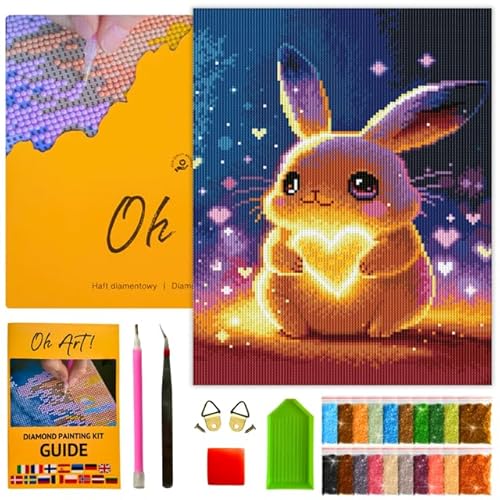 Oh Art! Diamond Painting für Erwachsene Set 5D DIY Diamantmosaik Bilder mit Leinwand Gespannt Auf Holzrahmen 30 x 40 cm Diamant Malerei für Haus Dekoration Little Rabbit Oh Art! Diamond Painting für Erwachsene Set 5D DIY Diamantmosaik Bilder mit Leinwand Gespannt Auf Holzrahmen 30 x 40 cm Diamant Malerei für Haus Dekoration Little Rabbit von Oh Art!