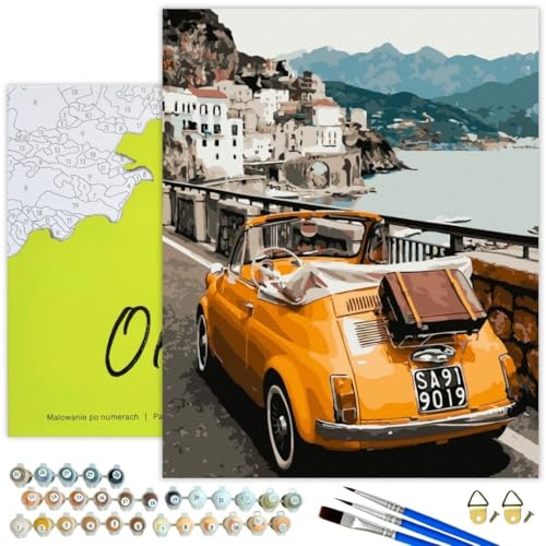 Oh Art! Malen Nach Zahlen Erwachsene Set Mit 3 Pinseln Und Acrylfarben Gemälde Acrylic Malerei DIY Leinwand 40 x 50 cm Auto Am Ufer Oh Art! Malen Nach Zahlen Erwachsene Set Mit 3 Pinseln Und Acrylfarben Gemälde Acrylic Malerei DIY Leinwand 40 x 50 cm Auto Am Ufer von Oh Art!
