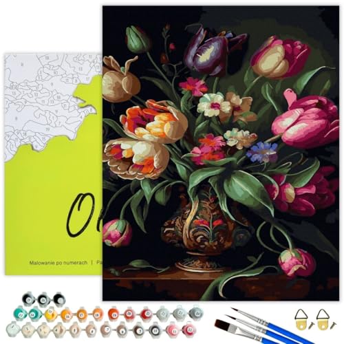 Oh Art! Malen Nach Zahlen Erwachsene Set Mit 3 Pinseln Und Acrylfarben Gemälde Acrylic Malerei DIY Leinwand 40 x 50 cm Frischer Tulpenstrauß Oh Art! Malen Nach Zahlen Erwachsene Set Mit 3 Pinseln Und Acrylfarben Gemälde Acrylic Malerei DIY Leinwand 40 x 50 cm Frischer Tulpenstrauß von Oh Art!