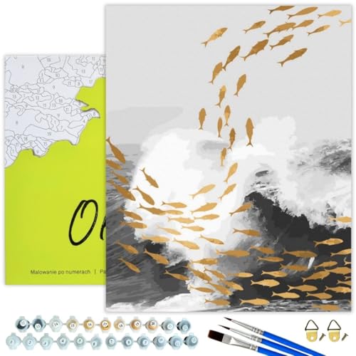 Oh Art! Malen Nach Zahlen Erwachsene Set Mit 3 Pinseln Und Acrylfarben Gemälde Acrylic Malerei DIY Leinwand 40 x 50 cm Goldfische Oh Art! Malen Nach Zahlen Erwachsene Set Mit 3 Pinseln Und Acrylfarben Gemälde Acrylic Malerei DIY Leinwand 40 x 50 cm Goldfische von Oh Art!