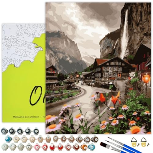 Oh Art! Malen Nach Zahlen Erwachsene Set Mit 3 Pinseln Und Acrylfarben Gemälde Acrylic Malerei DIY Leinwand 40 x 50 cm Regen In Den Bergen Oh Art! Malen Nach Zahlen Erwachsene Set Mit 3 Pinseln Und Acrylfarben Gemälde Acrylic Malerei DIY Leinwand 40 x 50 cm Regen In Den Bergen von Oh Art!