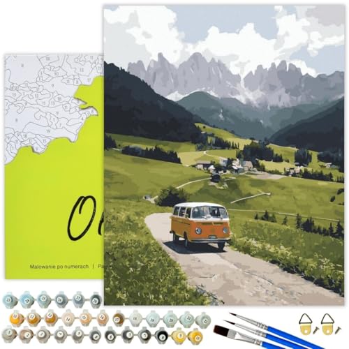 Oh Art! Malen Nach Zahlen Erwachsene Set Mit 3 Pinseln Und Acrylfarben Gemälde Acrylic Malerei DIY Leinwand 40 x 50 cm Reise In Die Berge Oh Art! Malen Nach Zahlen Erwachsene Set Mit 3 Pinseln Und Acrylfarben Gemälde Acrylic Malerei DIY Leinwand 40 x 50 cm Reise In Die Berge von Oh Art!