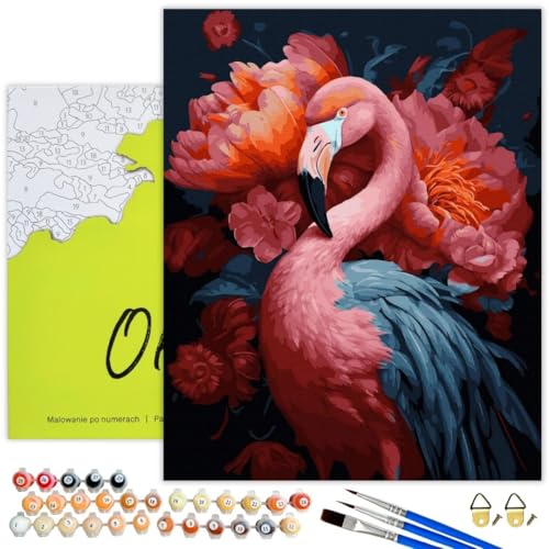 Oh Art! Malen Nach Zahlen Erwachsene Set Mit 3 Pinseln Und Acrylfarben Gemälde Acrylic Malerei DIY Leinwand 40 x 50 cm Rosa Flamingo Oh Art! Malen Nach Zahlen Erwachsene Set Mit 3 Pinseln Und Acrylfarben Gemälde Acrylic Malerei DIY Leinwand 40 x 50 cm Rosa Flamingo von Oh Art!