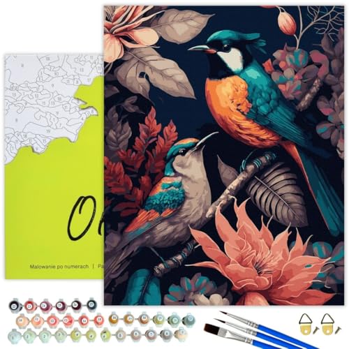 Oh Art! Malen Nach Zahlen Erwachsene Set Mit 3 Pinseln Und Acrylfarben Gemälde Acrylic Malerei DIY Leinwand 40 x 50 cm Vogel Auf Dem Ast Oh Art! Malen Nach Zahlen Erwachsene Set Mit 3 Pinseln Und Acrylfarben Gemälde Acrylic Malerei DIY Leinwand 40 x 50 cm Vogel Auf Dem Ast von Oh Art!