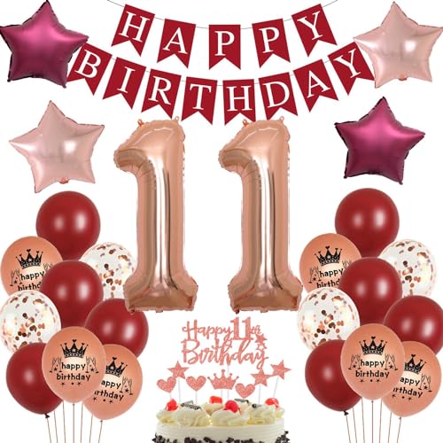 11 Geburtstag Dekoration Mädchen,Rot 11 Geburtstag Deko,Rosegold 11 Jahr Party Dekoration,Geburtstagsdeko 11 Jahr Mädchen,11. Geburtstag Dekorationen Rot, Rot Luftballon 11. Geburtstag Mädchen 11 Geburtstag Dekoration Mädchen,Rot 11 Geburtstag Deko,Rosegold 11 Jahr Party Dekoration,Geburtstagsdeko 11 Jahr Mädchen,11. Geburtstag Dekorationen Rot, Rot Luftballon 11. Geburtstag Mädchen von Ohaoduo