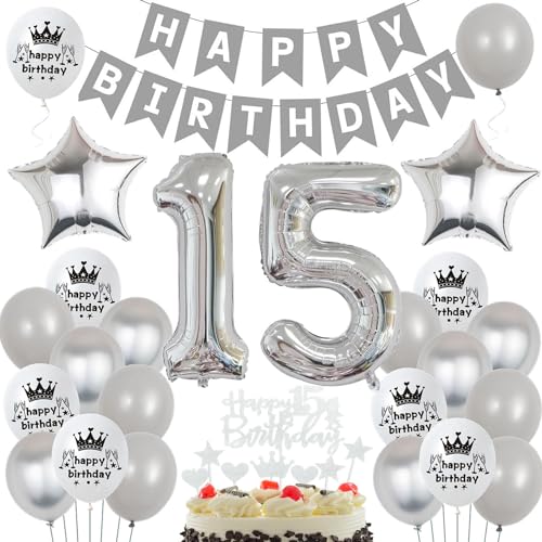 15 Luftballons Silber Grau,15 Geburtstag Deko Junge Mädchen,Geburtstagsdeko 15 Jahr Silber,Ballon 15. Geburtstag Junge Mädchen,15 Jahr Silber Party Deko,Luftballon 15. Geburtstag Party Deko Grau 15 Luftballons Silber Grau,15 Geburtstag Deko Junge Mädchen,Geburtstagsdeko 15 Jahr Silber,Ballon 15. Geburtstag Junge Mädchen,15 Jahr Silber Party Deko,Luftballon 15. Geburtstag Party Deko Grau von Ohaoduo
