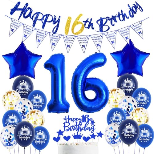 16. Geburtstag Junge Marineblau, Luftballons 16 Geburtstag Blau,16 Geburtstag Deko Junge Mädchen,16. Ballons Marineblau Silber für 16. Jungen Party Deko,Geburtstagsdeko Jungen 16 Jahre Party Deko 16. Geburtstag Junge Marineblau, Luftballons 16 Geburtstag Blau,16 Geburtstag Deko Junge Mädchen,16. Ballons Marineblau Silber für 16. Jungen Party Deko,Geburtstagsdeko Jungen 16 Jahre Party Deko von Ohaoduo