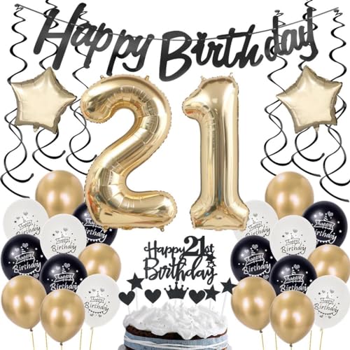 21 Geburtstag Deko Champagner Gold, 21 Jahr Geburtstagdeko Junge Mädchen, 21 Jahre Geburtstag Party Deko Gold Schwarz, Luftballon 21. Geburtstag Deko, 21. Geburtstag Dekorationen,Ballon 21 Jahre 21 Geburtstag Deko Champagner Gold, 21 Jahr Geburtstagdeko Junge Mädchen, 21 Jahre Geburtstag Party Deko Gold Schwarz, Luftballon 21. Geburtstag Deko, 21. Geburtstag Dekorationen,Ballon 21 Jahre von Ohaoduo